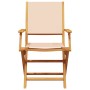 Sillas de jardín plegables 8 uds madera maciza y tela beige de , Sillas de jardín - Ref: Foro24-3214585, Precio: 516,49 €, De...