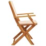Sillas de jardín plegables 8 uds madera maciza y tela beige de , Sillas de jardín - Ref: Foro24-3214585, Precio: 516,49 €, De...