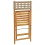 Sillas de jardín plegables 4 uds madera maciza y ratán PE beige de , Sillas de jardín - Ref: Foro24-3214598, Precio: 171,35 €...