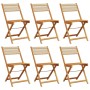 Sillas de jardín plegables 6 uds madera maciza acacia beige de , Sillas de jardín - Ref: Foro24-3214608, Precio: 271,19 €, De...