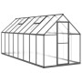 Invernadero con marco base aluminio antracita 445x169x195 cm de , Invernaderos - Ref: Foro24-3266334, Precio: 681,82 €, Descu...