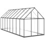 Invernadero con marco base aluminio antracita 445x169x195 cm de , Invernaderos - Ref: Foro24-3266334, Precio: 681,82 €, Descu...