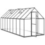 Invernadero con marco base aluminio antracita 445x169x195 cm de , Invernaderos - Ref: Foro24-3266334, Precio: 681,82 €, Descu...