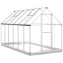 Invernadero con marco base aluminio plateado 334x169x202 cm de , Invernaderos - Ref: Foro24-3266329, Precio: 585,63 €, Descue...