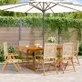 Set de comedor de jardín 7 pzas ratán PE madera maciza beige de , Conjuntos de jardín - Ref: Foro24-3281720, Precio: 761,27 €...
