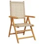 Set de comedor de jardín 7 pzas ratán PE madera maciza beige de , Conjuntos de jardín - Ref: Foro24-3281720, Precio: 761,27 €...