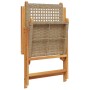 Set de comedor de jardín 7 pzas ratán PE madera maciza beige de , Conjuntos de jardín - Ref: Foro24-3281720, Precio: 759,58 €...