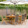 Set de comedor jardín 7 pzas polipropileno madera maciza gris de , Conjuntos de jardín - Ref: Foro24-3281722, Precio: 782,29 ...