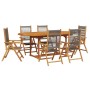 Set de comedor jardín 7 pzas polipropileno madera maciza gris de , Conjuntos de jardín - Ref: Foro24-3281722, Precio: 782,29 ...
