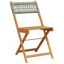 Juego de bistro de 3 piezas ratán PE y madera maciza gris de , Conjuntos de jardín - Ref: Foro24-3281755, Precio: 141,92 €, D...