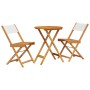 Juego de bistro de 3 piezas tela y madera maciza blanco crema de , Conjuntos de jardín - Ref: Foro24-3281748, Precio: 123,02 ...