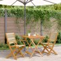 Juego de bistro de 3 piezas polipropileno y madera maciza beige de , Conjuntos de jardín - Ref: Foro24-3281879, Precio: 253,2...