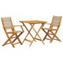 Juego de bistro de 3 piezas polipropileno y madera maciza beige de , Conjuntos de jardín - Ref: Foro24-3281879, Precio: 253,2...