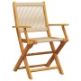 Juego de bistro de 3 piezas polipropileno y madera maciza beige de , Conjuntos de jardín - Ref: Foro24-3281879, Precio: 253,2...