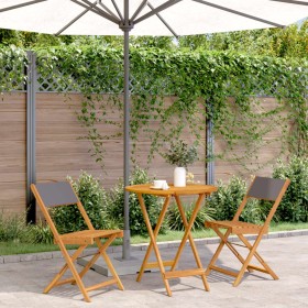Juego de bistro de 3 piezas tela y madera maciza antracita de , Conjuntos de jardín - Ref: Foro24-3281845, Precio: 136,58 €, ...