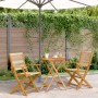 Juego de bistro de 3 piezas polipropileno y madera maciza beige de , Conjuntos de jardín - Ref: Foro24-3281795, Precio: 226,8...