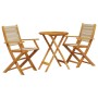 Juego de bistro de 3 piezas polipropileno y madera maciza beige de , Conjuntos de jardín - Ref: Foro24-3281795, Precio: 226,8...