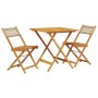Juego de bistro de 3 piezas ratán PE y madera maciza beige de , Conjuntos de jardín - Ref: Foro24-3281864, Precio: 158,91 €, ...
