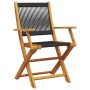 Juego de bistro de 3 piezas polipropileno y madera maciza negro de , Conjuntos de jardín - Ref: Foro24-3281805, Precio: 196,5...