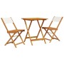Juego de bistro de 3 piezas tela y madera maciza blanco crema de , Conjuntos de jardín - Ref: Foro24-3281760, Precio: 133,60 ...