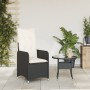 Sillón reclinable de jardín con cojines ratán sintético negro de , Sillas de jardín - Ref: Foro24-365680, Precio: 114,28 €, D...
