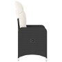 Sillón reclinable de jardín con cojines ratán sintético negro de , Sillas de jardín - Ref: Foro24-365680, Precio: 114,28 €, D...