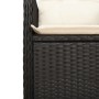 Sillón reclinable de jardín con cojines ratán sintético negro de , Sillas de jardín - Ref: Foro24-365680, Precio: 114,28 €, D...