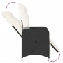 Sillas de jardín reclinables con mesa 2 uds ratán PE negro de , Sillas de jardín - Ref: Foro24-365705, Precio: 279,49 €, Desc...