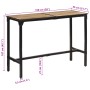 Mesa de bar madera maciza de mango rugoso 150x55x107 cm de , Taburetes de cocina - Ref: Foro24-358937, Precio: 283,76 €, Desc...