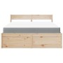 Cama con cajones y colchón madera maciza de pino 140x200 cm de , Camas y somieres - Ref: Foro24-3281898, Precio: 470,97 €, De...