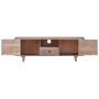 Mueble de TV de madera maciza de acacia 118x30x40 cm en Muebles TV | Comprar online en Foru.es