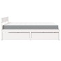 Cama con cajones y colchón madera maciza pino blanca 160x200 cm de , Camas y somieres - Ref: Foro24-3281893, Precio: 575,25 €...