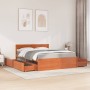 Cama con cajones y colchón madera maciza pino marrón 140x200 cm de , Camas y somieres - Ref: Foro24-3281900, Precio: 477,84 €...