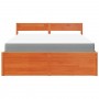 Cama con cajones y colchón madera maciza pino marrón 140x200 cm de , Camas y somieres - Ref: Foro24-3281900, Precio: 477,84 €...