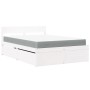 Cama con cajones y colchón madera maciza pino blanco 120x200 cm de , Camas y somieres - Ref: Foro24-3281902, Precio: 493,66 €...