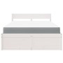 Cama con cajones y colchón madera maciza pino blanco 120x200 cm de , Camas y somieres - Ref: Foro24-3281902, Precio: 493,66 €...