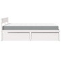 Cama con cajones y colchón madera maciza pino blanco 120x200 cm de , Camas y somieres - Ref: Foro24-3281902, Precio: 493,66 €...