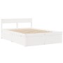 Cama con cajones y colchón madera maciza pino blanco 120x200 cm de , Camas y somieres - Ref: Foro24-3281902, Precio: 493,66 €...