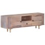Mueble de TV de madera maciza de acacia 118x30x40 cm en Muebles TV | Comprar online en Foru.es