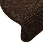 Alfombrilla autoadhesiva de escalera 15 uds 56x17x3 cm marrón de vidaXL, Alfombrillas para escalones - Ref: Foro24-322350, Pr...