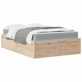 Cama con colchón madera maciza de pino 120x200 cm de , Camas y somieres - Ref: Foro24-3281937, Precio: 361,69 €, Descuento: %