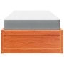Cama con colchón madera maciza de pino marrón cera 100x200 cm de , Camas y somieres - Ref: Foro24-3281942, Precio: 312,16 €, ...