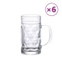 Jarras de cerveza con asa 6 unidades 500 ml de , Tazas y tazones - Ref: Foro24-4005746, Precio: 37,06 €, Descuento: %