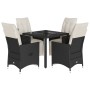 Set de muebles jardín 5 pzas con cojines ratán sintético negro de , Conjuntos de jardín - Ref: Foro24-3276864, Precio: 544,31...