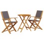 Juego de bistro de 3 piezas tela y madera maciza antracita de , Conjuntos de jardín - Ref: Foro24-3281797, Precio: 158,86 €, ...