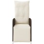 Sillón reclinable de jardín con cojines ratán sintético marrón de , Sillas de jardín - Ref: Foro24-365696, Precio: 132,95 €, ...