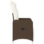 Sillón reclinable de jardín con cojines ratán sintético marrón de , Sillas de jardín - Ref: Foro24-365696, Precio: 132,95 €, ...