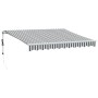 Toldo retráctil automático gris antracita y blanco 300x250 cm de , Toldos - Ref: Foro24-3215780, Precio: 278,15 €, Descuento: %