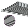 Toldo retráctil manual gris antracita y blanco 450x350 cm de , Toldos - Ref: Foro24-3215796, Precio: 386,78 €, Descuento: %