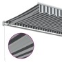Toldo retráctil manual gris antracita y blanco 600x350 cm de , Toldos - Ref: Foro24-3215804, Precio: 575,84 €, Descuento: %